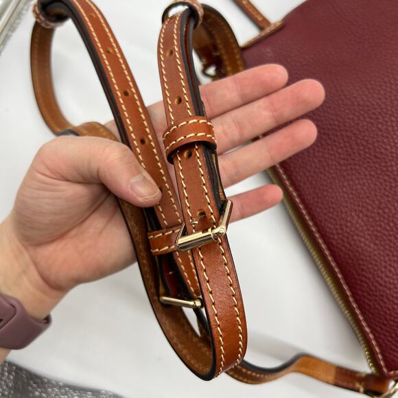 Dooney & Bourke Pebble Leather Crossbody Handbags Wine - Picture 15 of 16